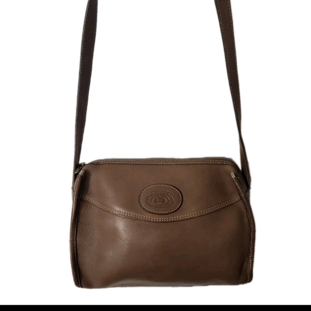 Vintage Ettiene Aigner Brown Leather Shoulder Bag